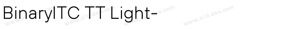 BinaryITC TT Light字体转换